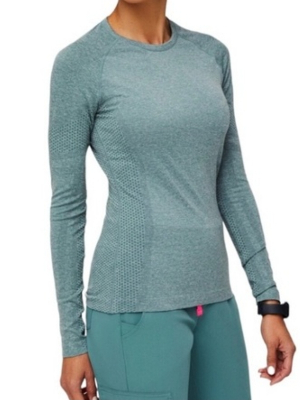 Figs Hydrogreen Long Sleeve Performance Top